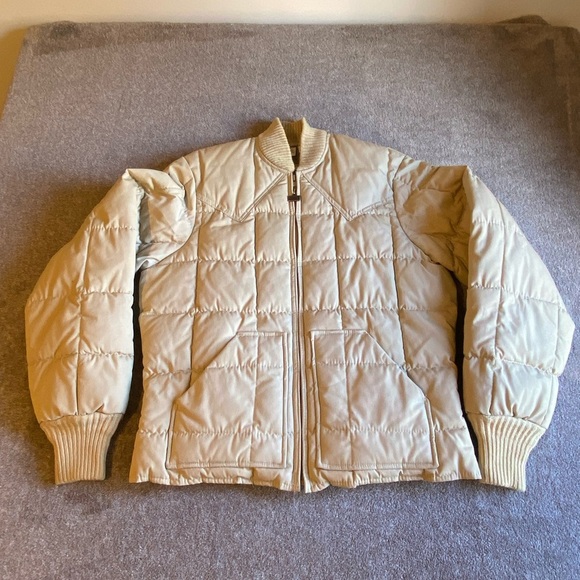 Vintage Walls Tan Quilted Puffer Jacket with Elastic Cuffs - Picture 1 of 6